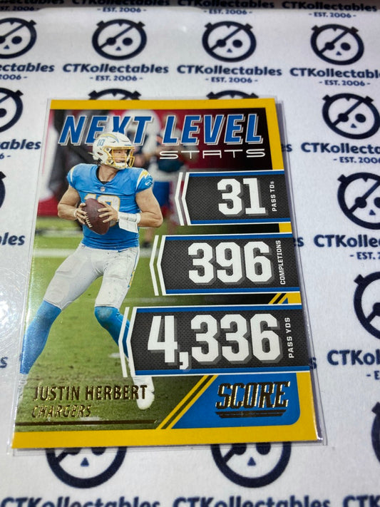 2021 NFL Score Gold Next Level Justin Herbert Chargers
