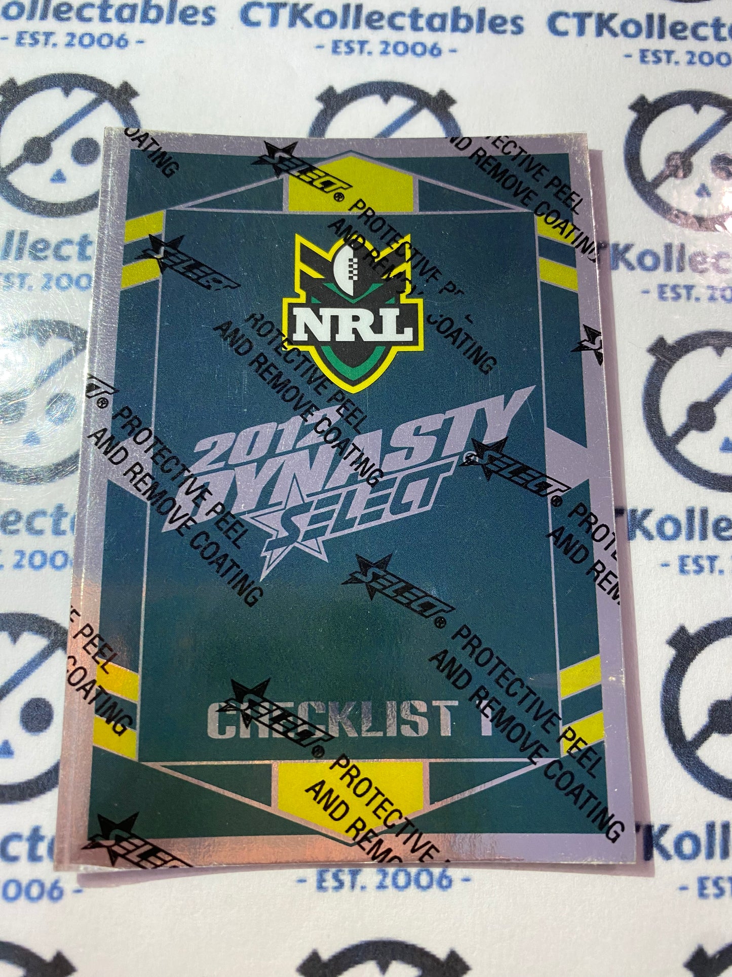 2012 NRL Select Dynasty Silver Parallel #SP1 Checklist 1