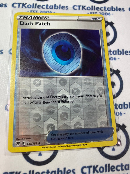 Dark Patch Reverse Holo #139/189 2022 Sword & Shield Astral Radiance Pokemon Card
