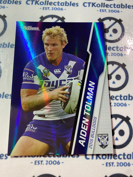 2015 NRL Traders Silver Parallel #P17 Aiden Tolman Bulldogs