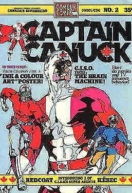 CAPTAIN CANUCK # 2 COMELY COMIX FLAG COVER  COMIC BOOK 1975
