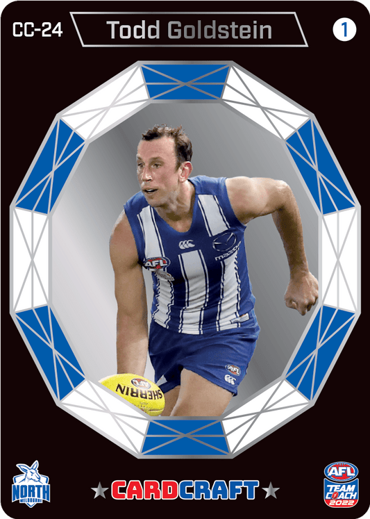 2022 AFL Teamcoach Card Craft Action - Todd Goldstein CC-24 Kangaroos