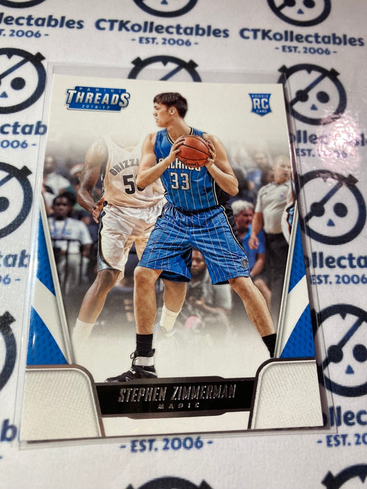 2016-17 Panini NBA Threads Stephen Zimmerman Rookie Card RC #177 Magic