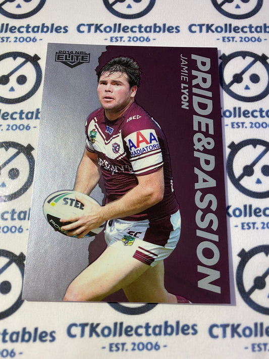 2014 NRL Elite Pride & Passion Jamie Lyon #P17/48 Manly