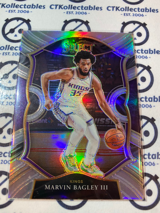 2020-21 Panini NBA Select Marvin Bagley III Silver Prizm #25 Kings