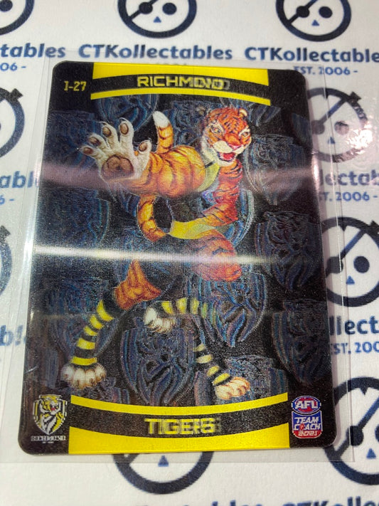 2021 AFL Teamcoach Club Card Richmond Tigers 3D Icons I-27