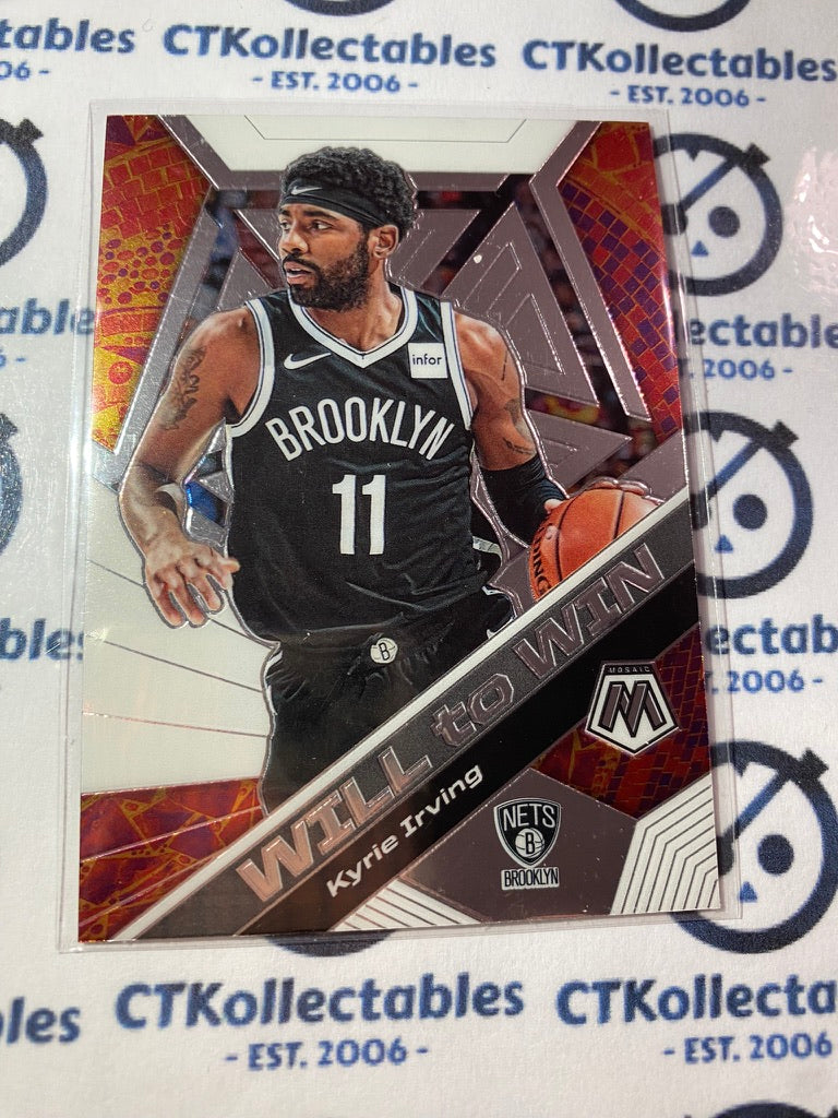 2019-20 NBA Panini Mosaic Kyrie Irving Will To Win #3 Nets