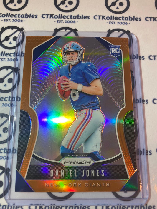 2019 NFL Panini Prizm Orange #126/249 Daniel Jones RC #302 Giants