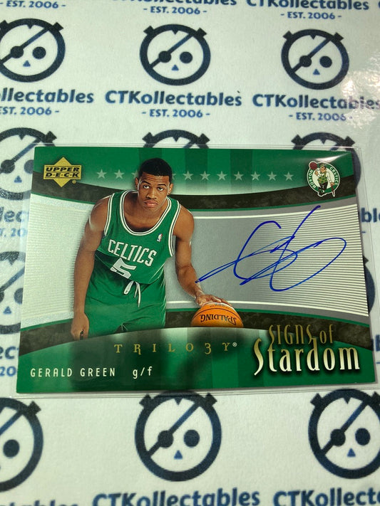 2005-06 Upper Deck Trilogy Gerald Green Signs of Stardom Auto Celtics