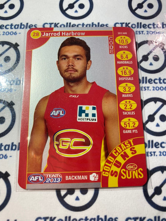 2013 AFL Teamcoach Silver Code Card - #28 Jarrod Harbrow