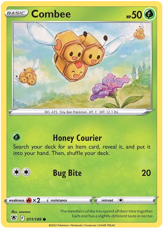 Combee Base Card #011/189 2022 Sword & Shield Astral Radiance Pokemon Card