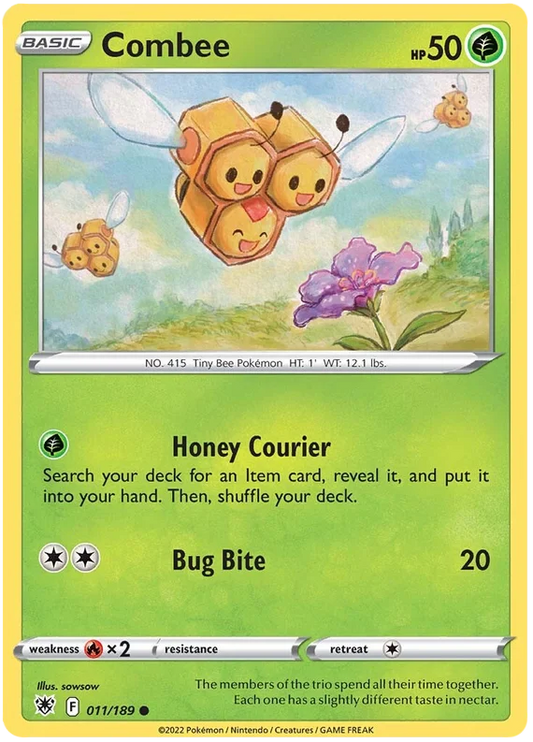 Combee Base Card #011/189 2022 Sword & Shield Astral Radiance Pokemon Card