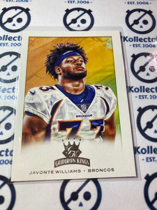 2021 NFL Chronicles Gridiron Kings Javonte Williams Rookie Card #GK-16 Broncos