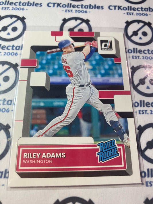 2022 Panini Donruss Baseball Rated Rookie #75 Riley Adams Washington