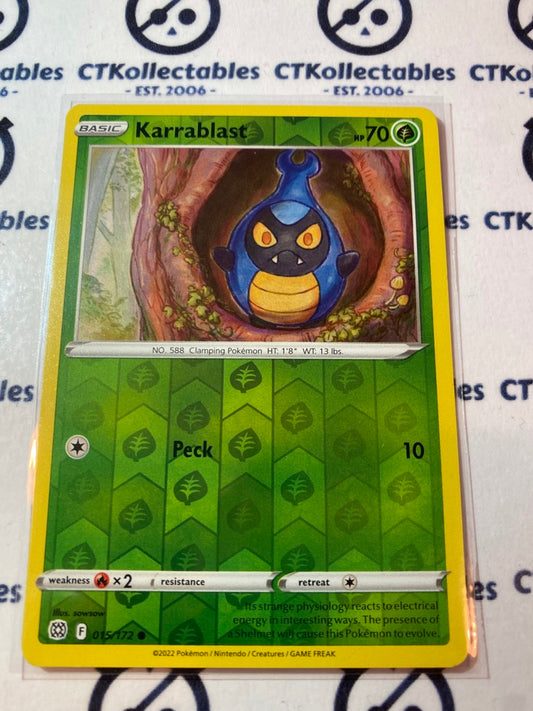 Karrablast #015/172 Reverse Holo Pokémon Card Brilliant Stars