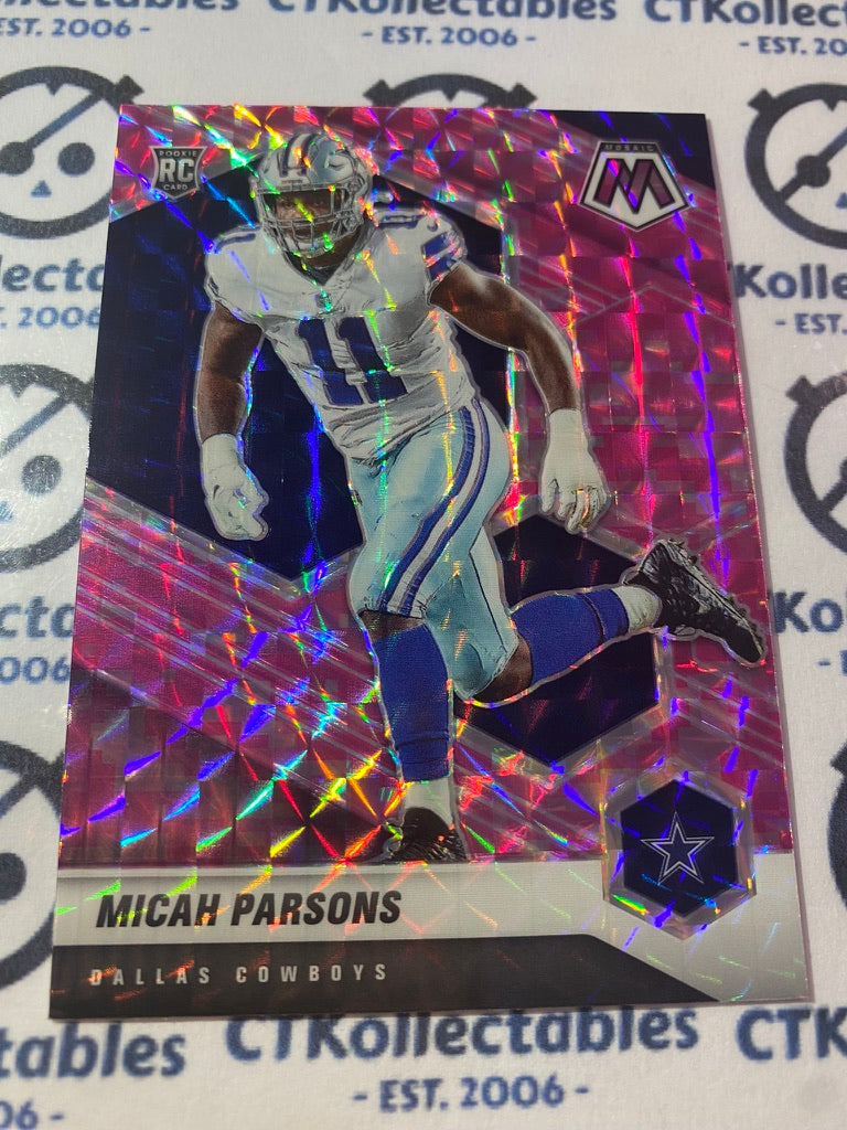 2021 Panini NFL Mosaic Micah Parsons Pink rookie RC #362 Cowboys