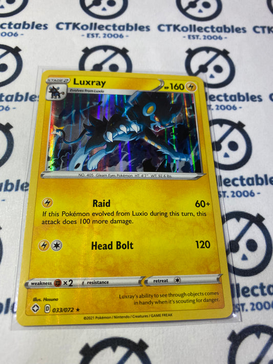 Luxray #033/072 Holo Rare Pokémon Card Shining Fates