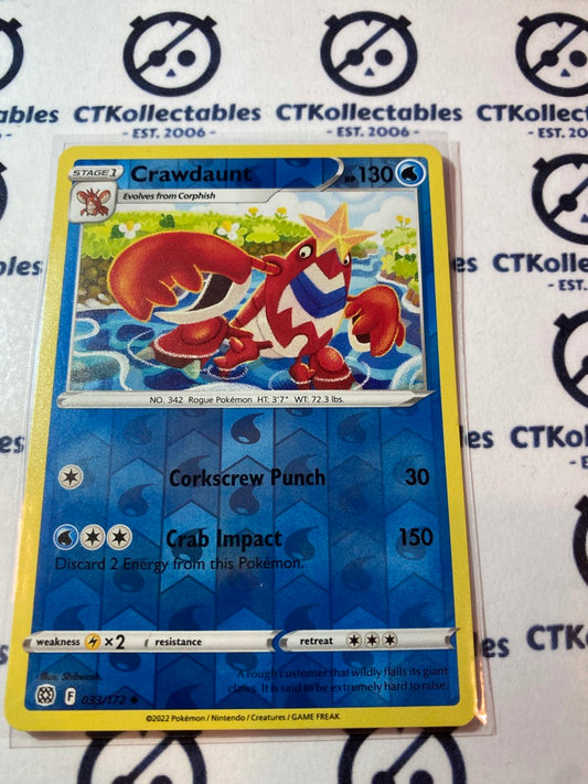 Crawdaunt #033/172 Reverse Holo Pokémon Card Brilliant Stars