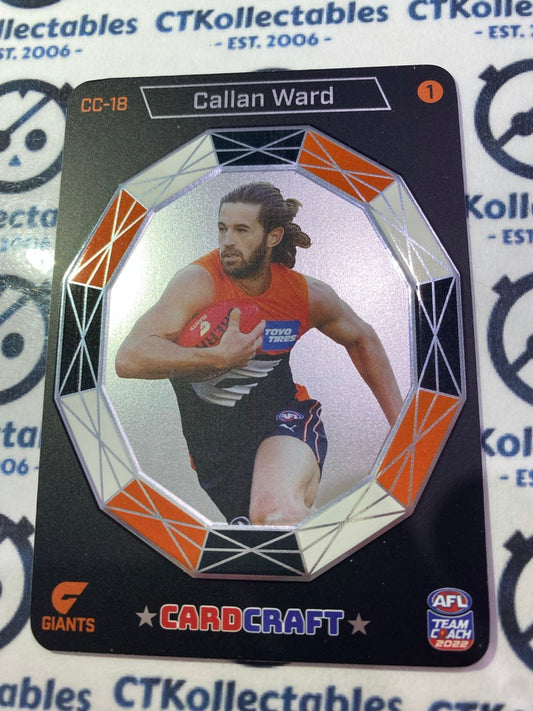 2022 AFL Teamcoach Card Craft Action - Callan Ward CC-18