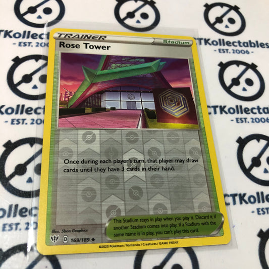 Rose Tower #169/189 Reverse Holo Uncommon Pokémon Card S & S Darkness Ablaze