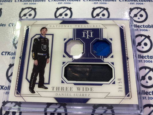2021 National Treasures Racing Daniel Suarez Three Wide #30/50