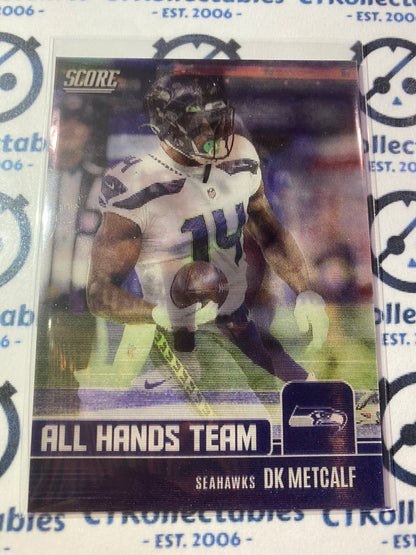 2022 NFL Panini Score DK Metcalf 3D Lenticular All Hands Team #AH6 *CASE HIT* SSP