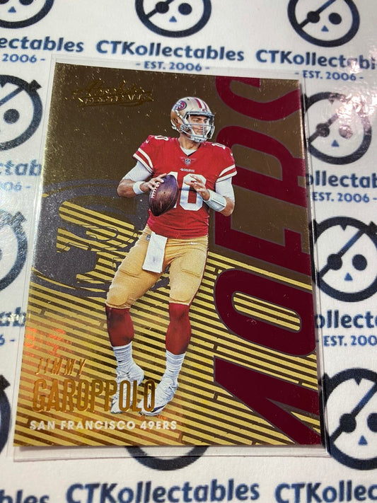 2018 NFL Panini Absolute Football Jimmy Garoppolo Base #86 49ers