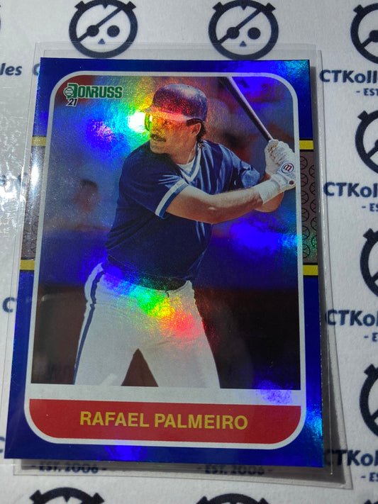 2021 Panini Donruss Baseball Rafael Palmeiro 1987 Retro Blue Foil #214 Chicago