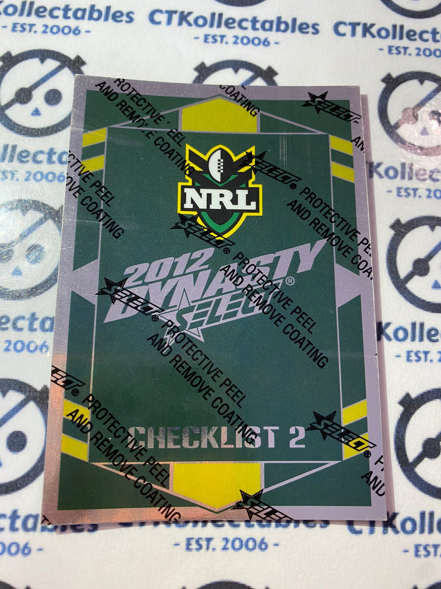 2012 NRL Select Dynasty Silver Parallel #SP2 Checklist 2