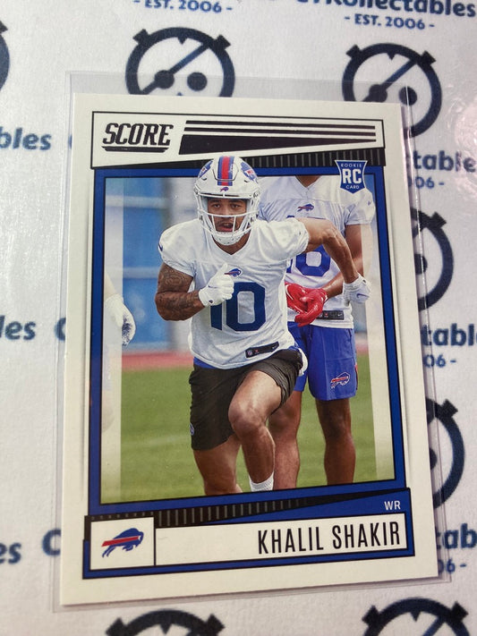 2022 NFL Panini Score Khalil Shakir Rookie Card RC #394 Bills