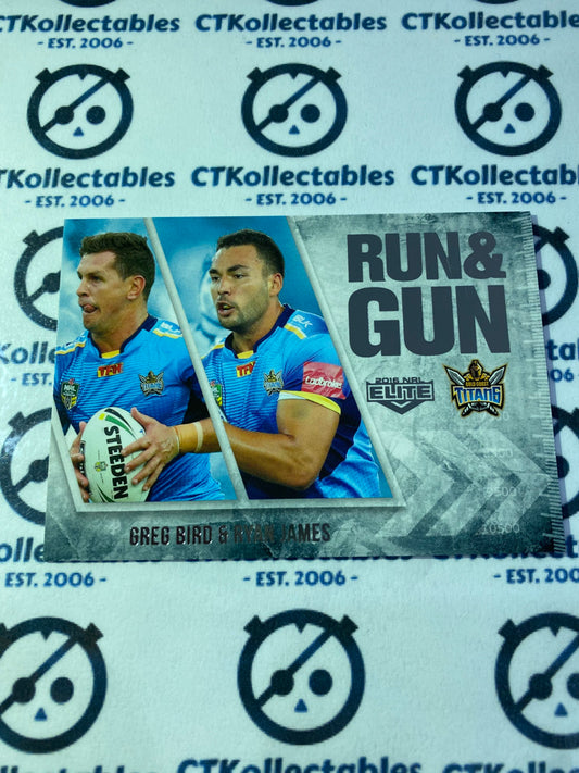 2016 NRL Traders Run & Gun Bird/James RG10/32 Titans