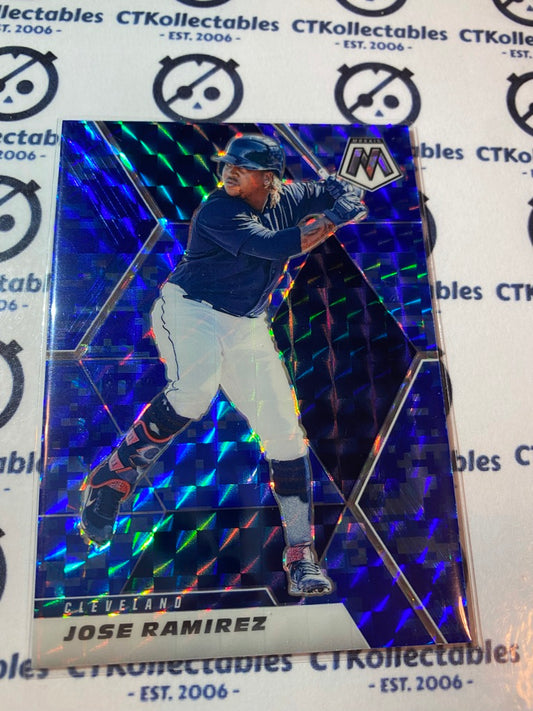 2021 Panini MLB Mosaic Blue Camo Prizm Jose Ramirez #188 Cleveland