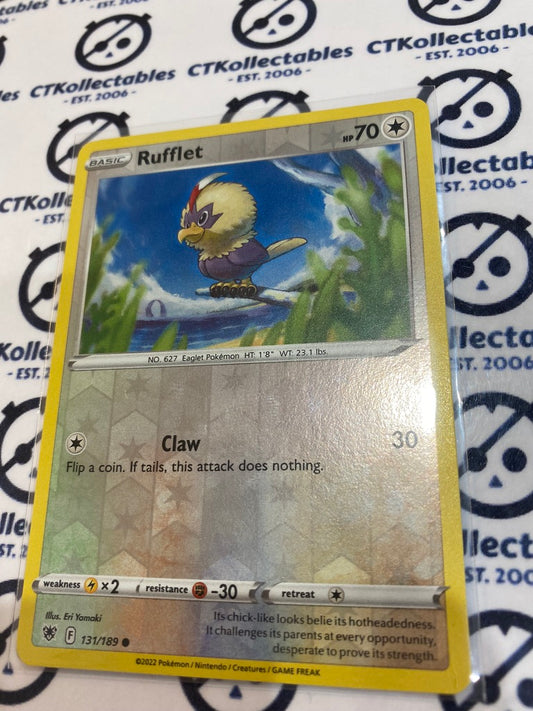 Rufflet Reverse Holo #131/189 2022 Sword & Shield Astral Radiance Pokemon Card
