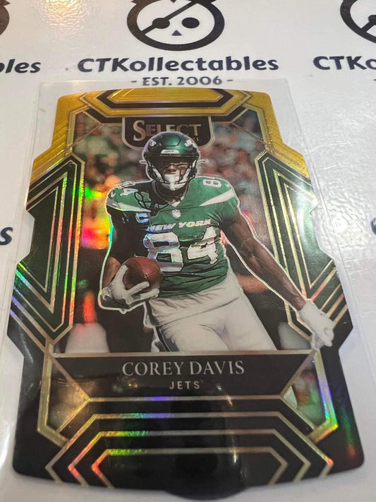 2021 NFL Panini Select Corey Davis Club Level Prizm Black & Gold #227 Jets