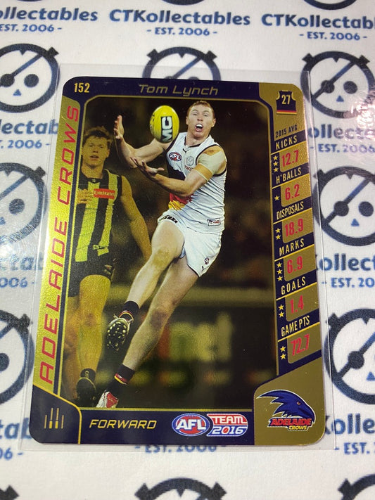 2016 AFL Teamcoach gold #152 Tom Lynch Crows