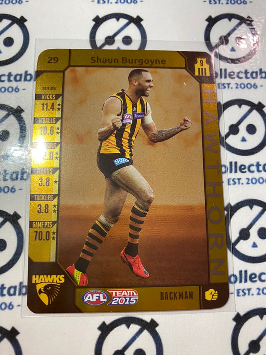 2015 AFL Teamcoach Gold #29 Shaun Burgoyne Hawks