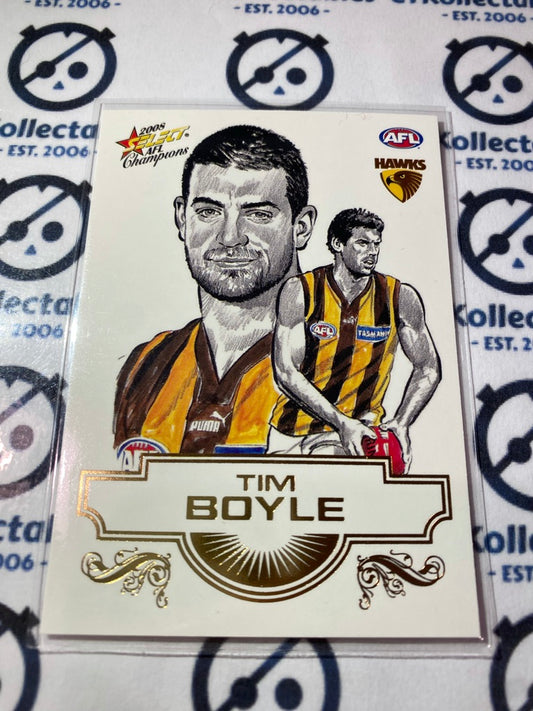 2008 AFL Champions Tim Boyle Sketch card SK15 Hawks