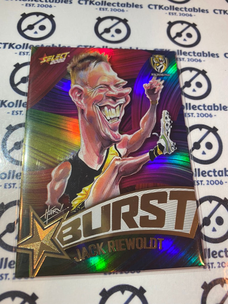 2022 AFL Footy Stars Starburst Paint - Jack Riewoldt SBP56