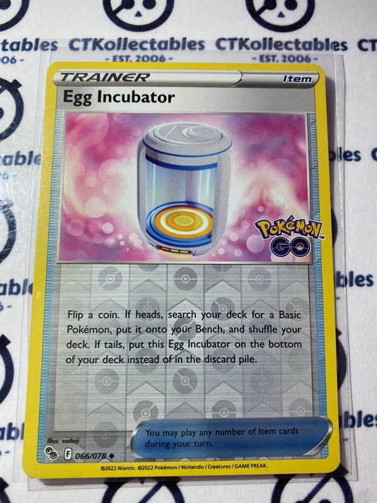 Egg Incubator Trainer Reverse Holo Card #066/078 2022 Sword & Shield Pokemon Go Pokemon Card