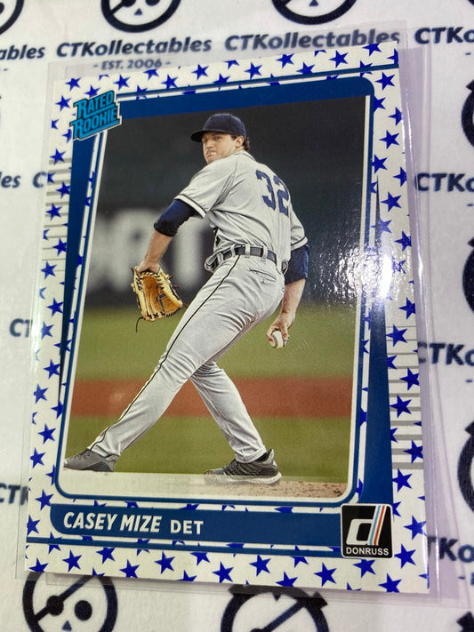 2021 Panini Donruss Baseball Casey Mize Rated Rookie #39 Independence Day Detroit