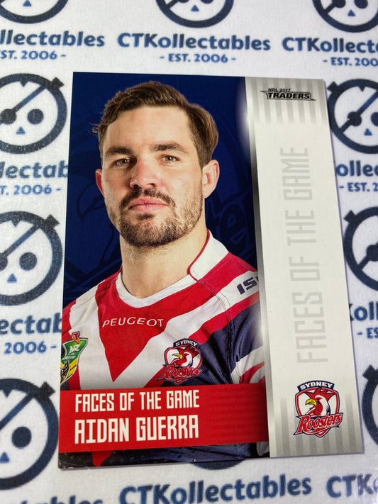 2017 NRL Traders Face Of The Game Aidan Guerra F40/48 Roosters