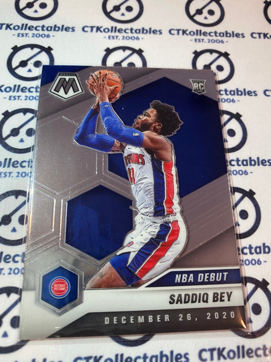 2020-21 NBA Mosaic NBA DEBUT Saddiq Bey RC #276 Pistons