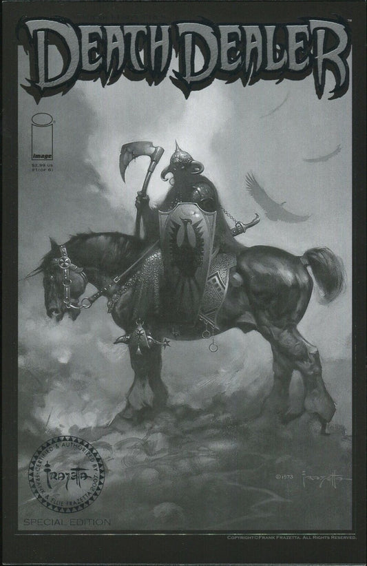 DEATH DEALER # 1  SPECIAL EDITION BLACK & WHITE FRANK FRAZETTA IMAGE COMICS  MATURE READERS 2007