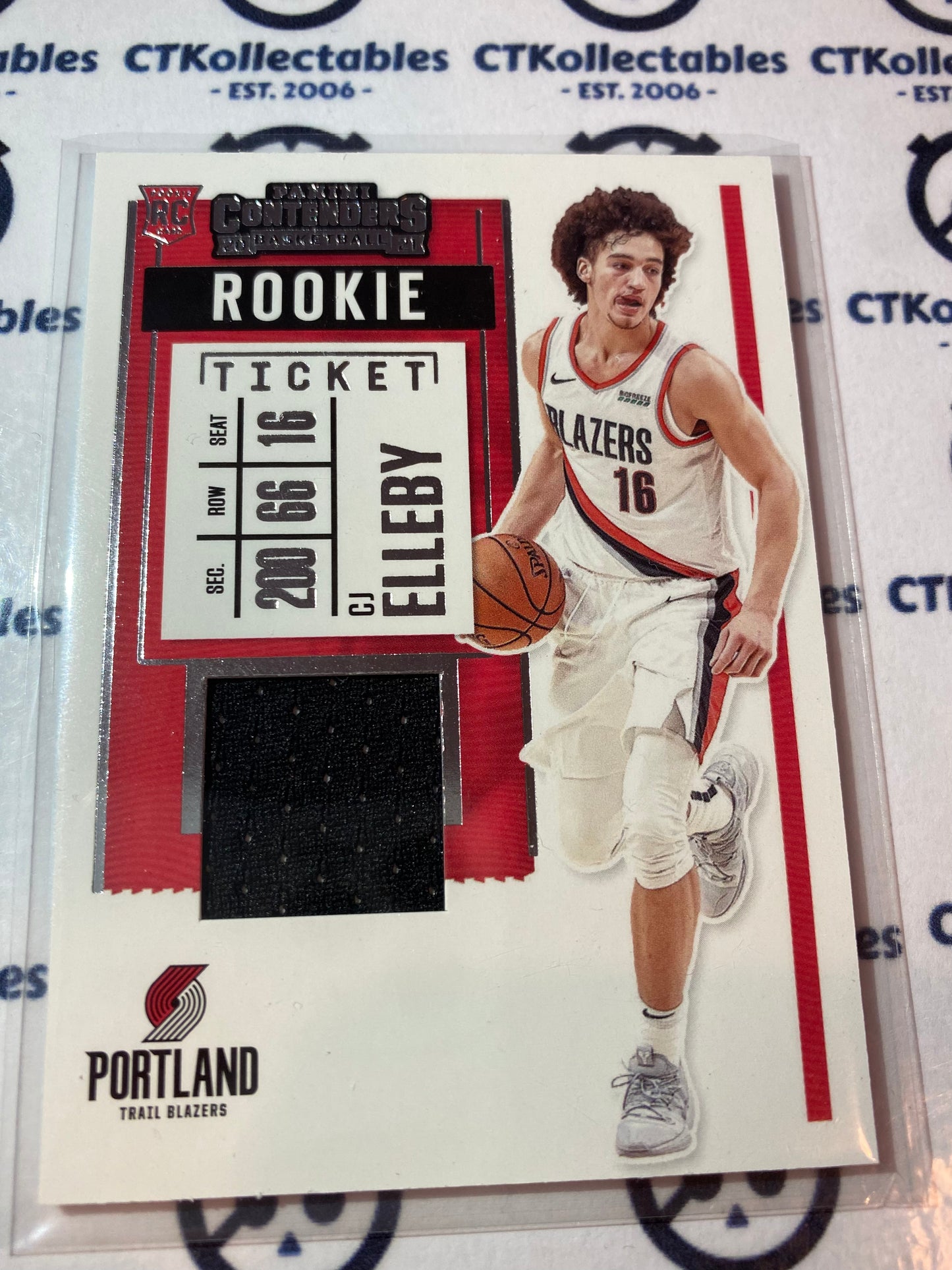 2020-21 NBA Contenders CJ Elleby Rookie Ticket Swatches Portland