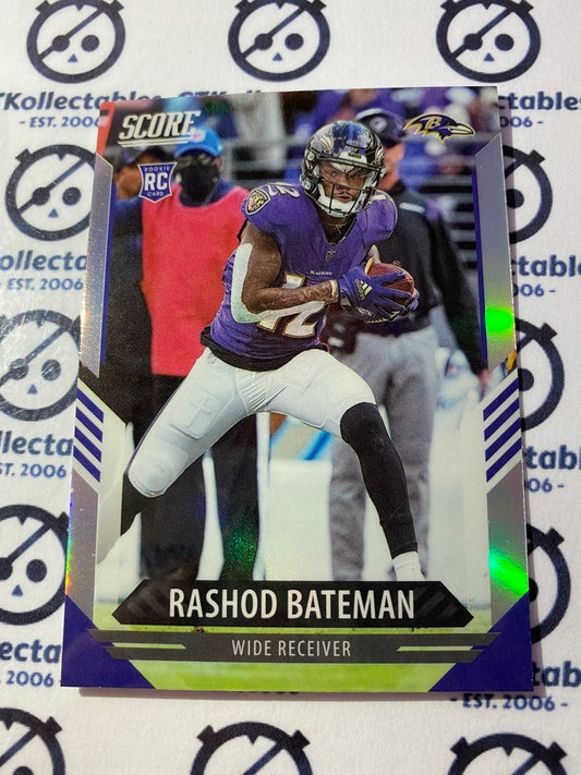 2021 NFL Chronicles Score Rashod Bateman Prizm Rookie RC #415 Ravens