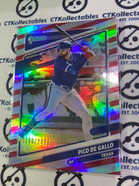2021 Panini Donruss Baseball Pico De Gallo Red/Silver #0388/2021