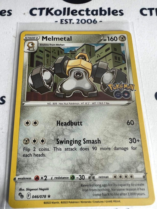 Melmetal Holo Rare Card #046/078 2022 Sword & Shield Pokemon Go Pokemon Card