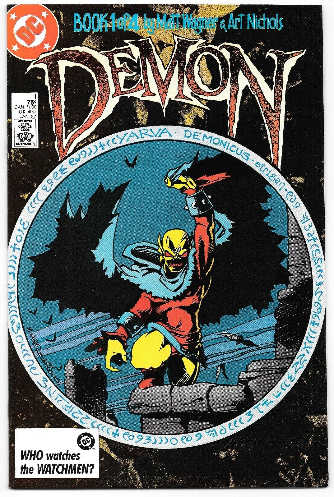 DEMON  # 1 MINI SERIES  DC COMICS  COMIC BOOK 1987