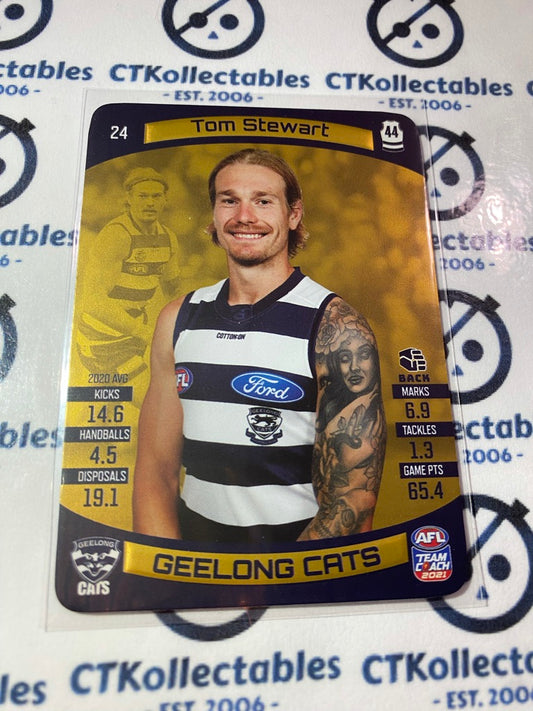 2021 AFL Teamcoach Gold Tom Stewart #28 Cats