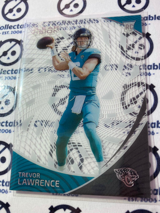 2021 NFL Chronicles Clear Vision Trevor Lawrence rookie card RC #CVR-1 Jaguars